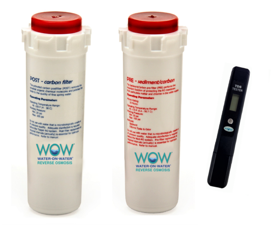 WOWRO Pre/Post Filter Set w/ TDS Meter
