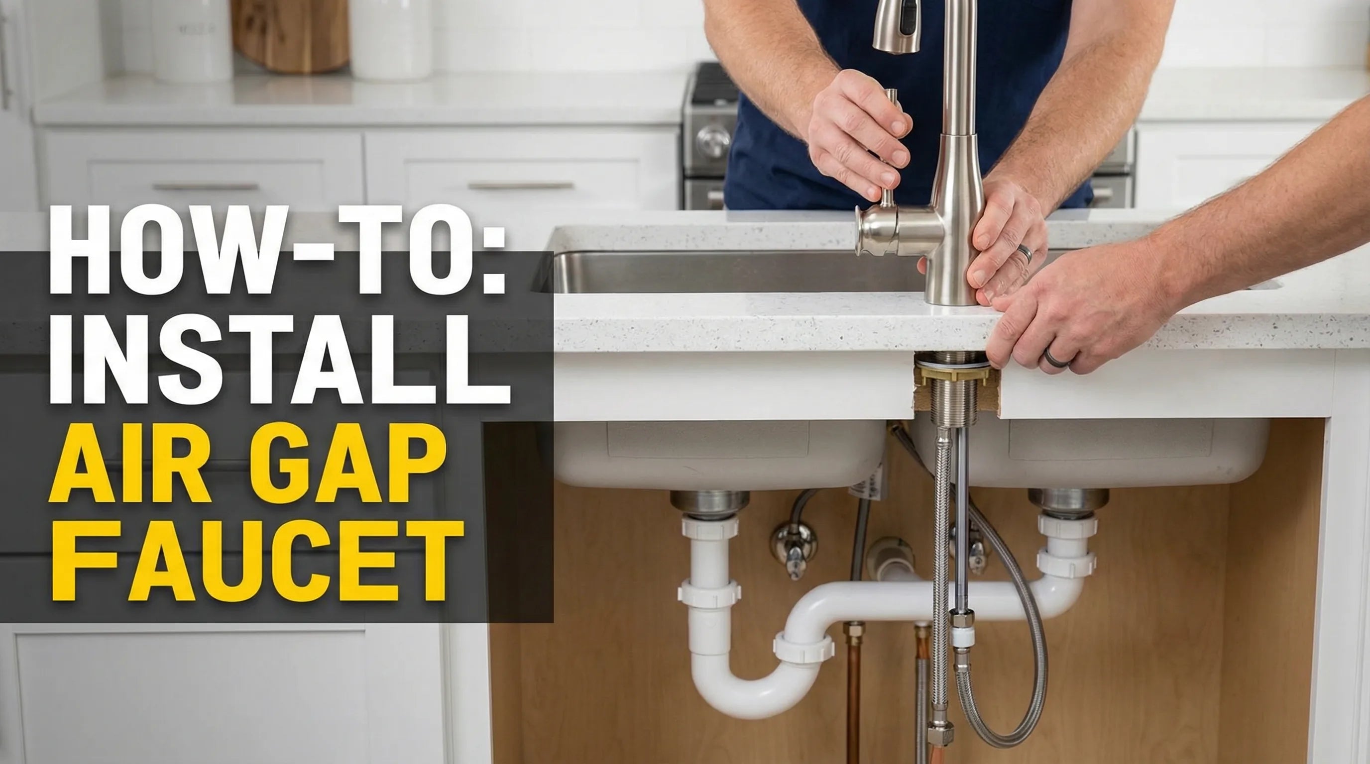 Load video: Step-by-step guide to installing an air gap faucet for your WOW RO™ system.