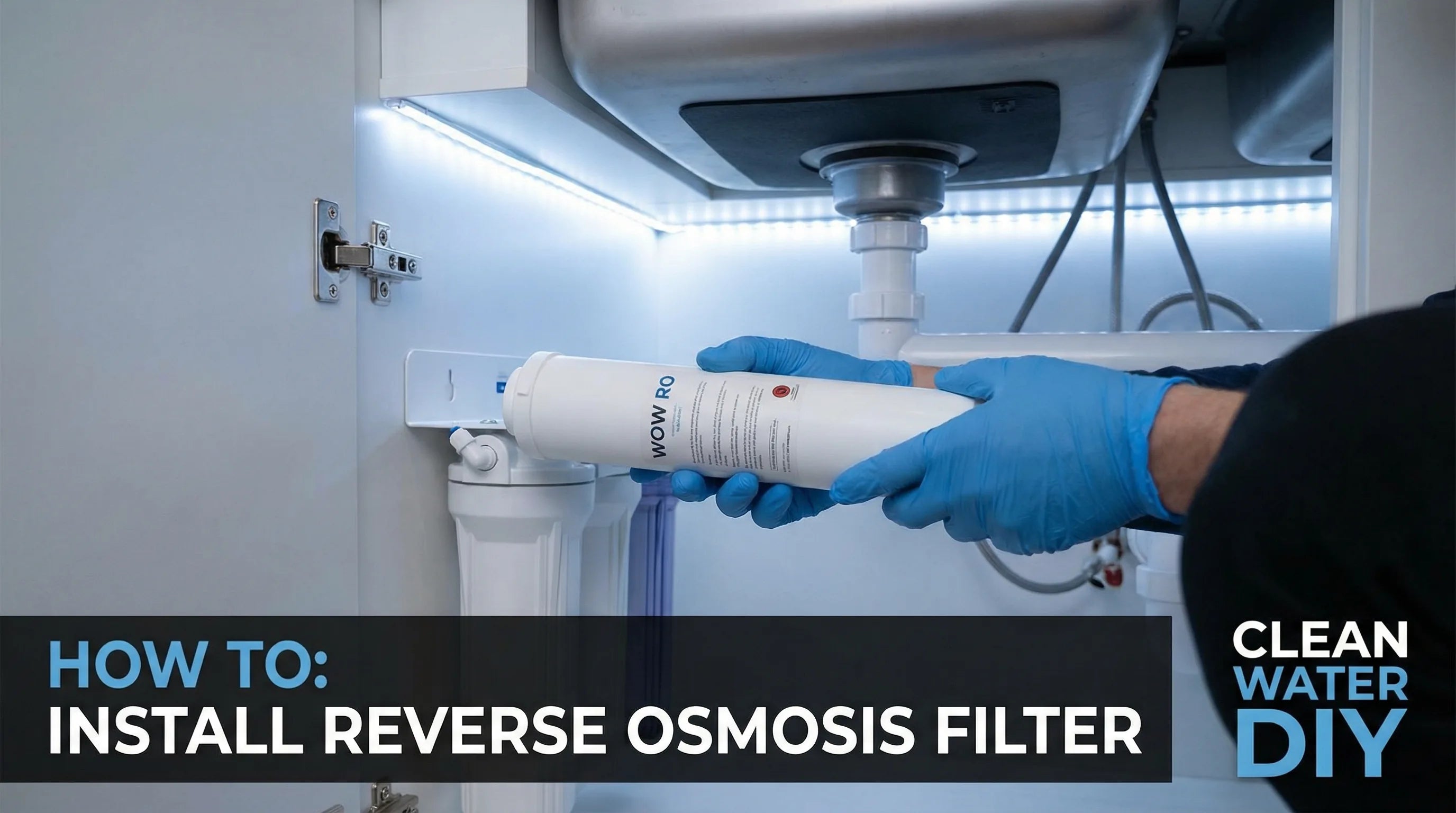 Load video: Watch how easy it is to replace your WOW RO filter cartridges at home.